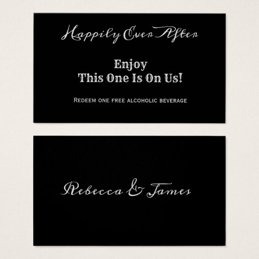 Alles Gute nach einem einfachen Hochzeitsticket (Vorne & Hinten)