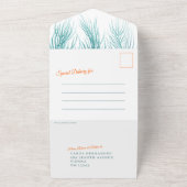 Alles Gute nach einer Hochzeitsfeier in grüner Ora All In One Einladung (Außenbereich)