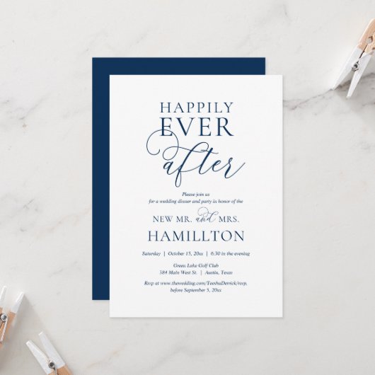 Alles Gute nach Hochzeit, Abendessen und Party Einladung (Vorderseite/Rückseite Beispiel)