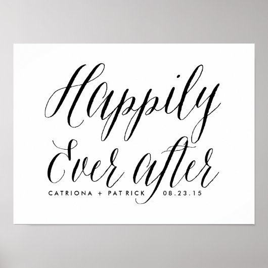 Alles Gute nach Hochzeit Poster | Schwarz (Vorne)