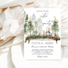 "Alles Gute nach" Hochzeitskiefer und Kerzen Party Einladung