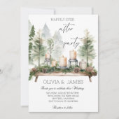 "Alles Gute nach" Hochzeitskiefer und Kerzen Party Einladung (Vorderseite)