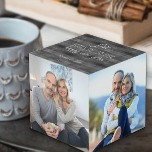 Alles Gute nach jedem Hochzeitstag 4 Foto Würfel