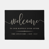 Alles Gute nach Personalisiertem Willkommen Fußmatte (Vorderseite)