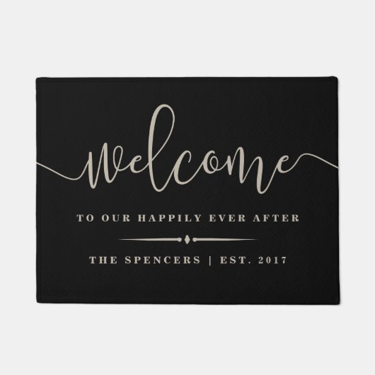Alles Gute nach Personalisiertem Willkommen Fußmatte (Vorderseite)