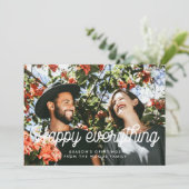 Alles Gute Retro Vintages Foto Feiertagskarte (Stehend Vorderseite)