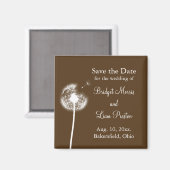 Alles Gute! Save the Date (braun) Magnet (Vorderseite/Rückseite)