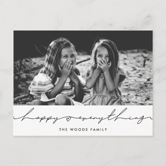 Alles Gute über das moderne, handgeschriebene Holi Postkarte (Vorderseite)