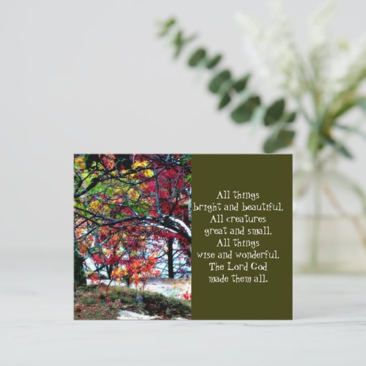 Alles Gute und Schönes Postkarte (Stehend Vorderseite)