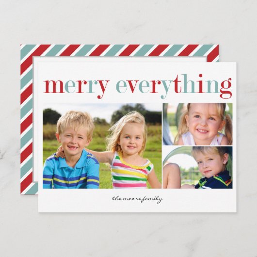 Alles Gute Weihnachtsfotokarte Postkarte (Vorne/Hinten)