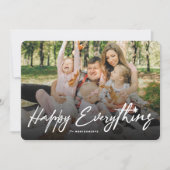 Alles Gute Weiß Lässiges Script Einfaches Foto Feiertagskarte (Vorderseite)