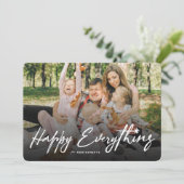 Alles Gute Weiß Lässiges Script Einfaches Foto Feiertagskarte (Stehend Vorderseite)