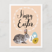 Alles Gute zu Ostern. Bunny & Ostereier Postkarten (Vorderseite)