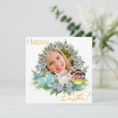 Alles Gute zu Ostern. Ein Foto Ihres Babys. Einladung (Stehend Vorderseite)