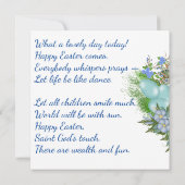 Alles Gute zu Ostern. Ein Foto Ihres Babys. Einladung (Rückseite)