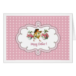 Alles Gute zu Ostern. Grußkarte für Vintage Kick