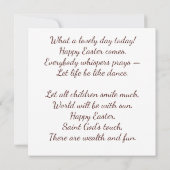 Alles Gute zu Ostern. Magische Ostereier Einladung (Rückseite)