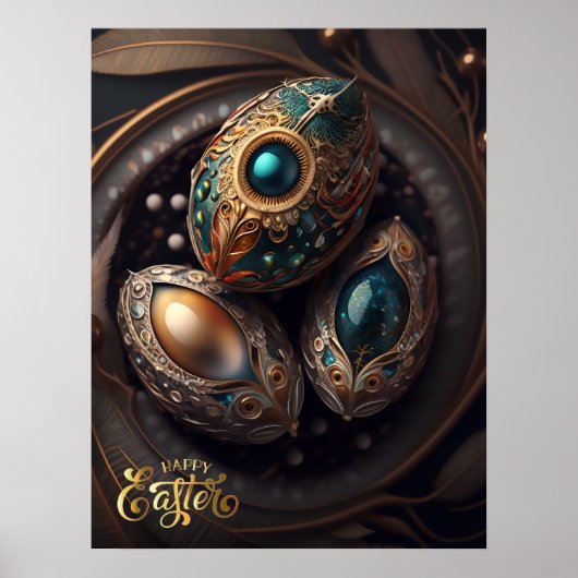 Alles Gute zu Ostern. Magische Ostereier Poster (Vorne)