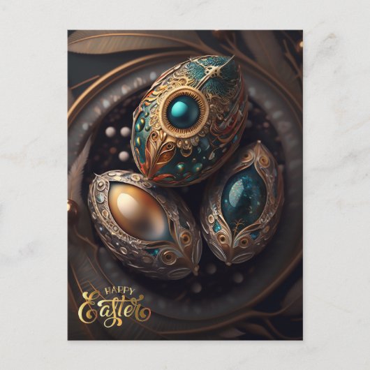 Alles Gute zu Ostern. Magische Ostereier Postkarte (Vorderseite)
