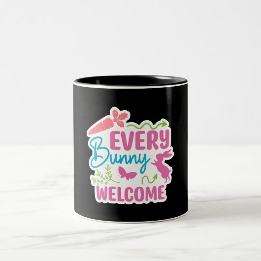 Alles Gute zu Ostern. Niedliche Eier Zweifarbige Tasse (Mittel)