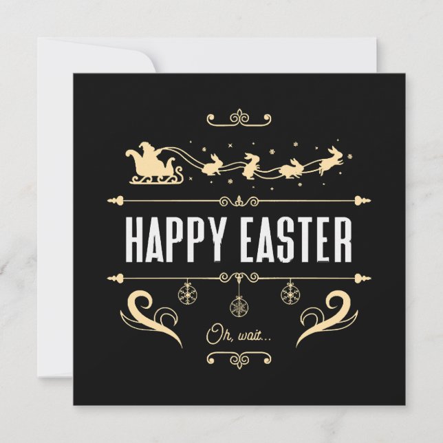 Alles Gute zu Ostern. Oh, warte... - Santa und Bun (Vorderseite)