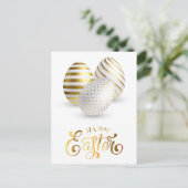 Alles Gute zu Ostern. Ostereier. Postkarte (Stehend Vorderseite)