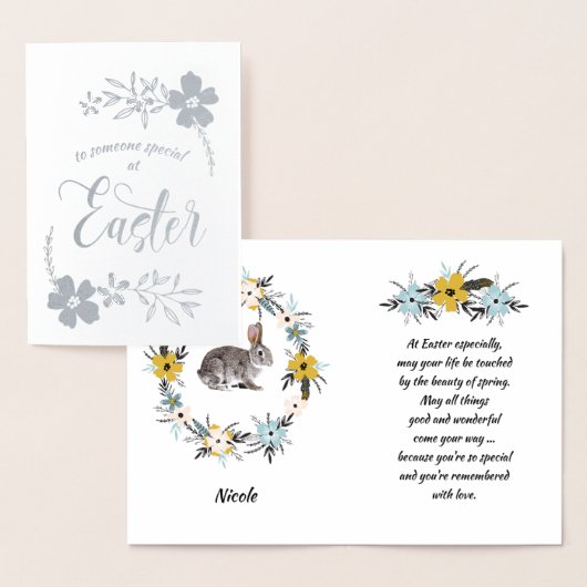 Alles Gute zu Ostern. Osterhase Folienkarte (Anzeige)