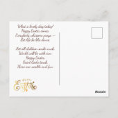 Alles Gute zu Ostern. Ostertaube. Postkarte (Rückseite)