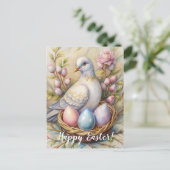 Alles Gute zu Ostern. Ostertaube. Postkarte (Stehend Vorderseite)