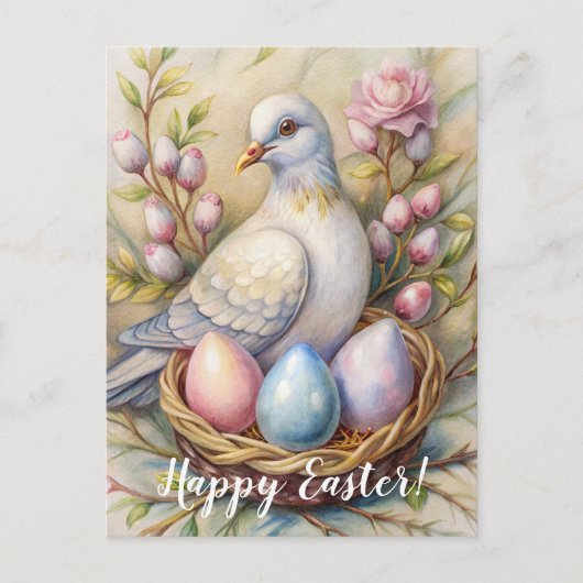 Alles Gute zu Ostern. Ostertaube. Postkarte (Vorderseite)