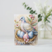 Alles Gute zu Ostern. Ostertaube. Postkarte (Stehend Vorderseite)