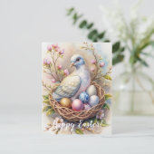 Alles Gute zu Ostern. Ostertaube. Postkarte (Stehend Vorderseite)