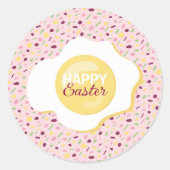 Alles Gute zu Ostern. Runder Aufkleber (Vorderseite)