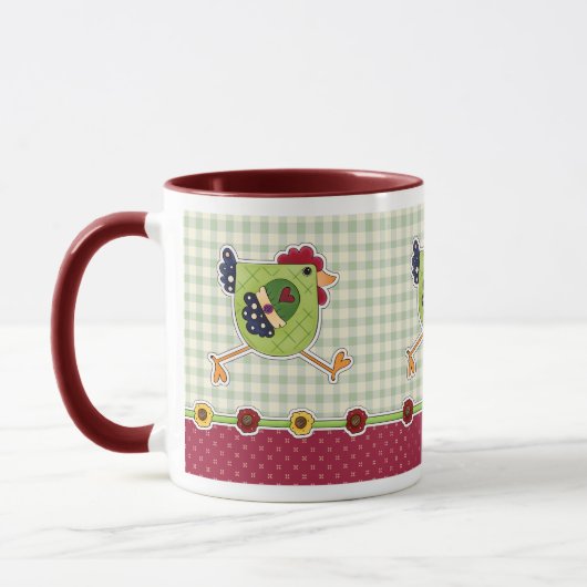 Alles Gute zu Ostern. Rustikale Rooster gestalten Tasse (Links)
