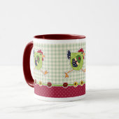 Alles Gute zu Ostern. Rustikale Rooster gestalten  Tasse (Vorderseite Links)