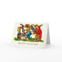 Alles Gute zu Ostern. Vintage Osterkaninchen