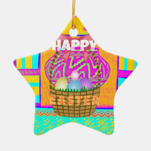 Alles Gute zu Ostern. Wie immer gesegnet bleibe Keramik Ornament (Vorne)