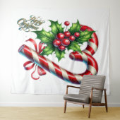Alles Gute zu Weihnachten Wandteppich (Beispiel (Horizontal))