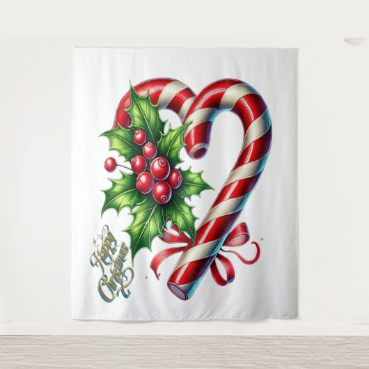 Alles Gute zu Weihnachten Wandteppich (Vorderseite)