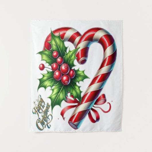 Alles Gute zu Weihnachten Wandteppich (Vorderseite)