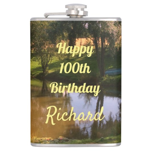 Alles Gute zum 100. Geburtstag Flachmann (Vorderseite)