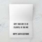 Alles Gute zum 100. Geburtstag Karte (Innenseite)