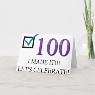 Alles Gute zum 100. Geburtstag Karte