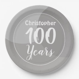 Alles Gute zum 100. Geburtstag Papierplatte Pappteller