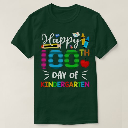 Alles Gute zum 100. Kindergarten - Niedliche Gesch T-Shirt (Design vorne)