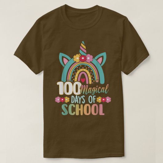Alles Gute zum 100. Schulrenbow Unicorn 100 Magi T-Shirt (Design vorne)