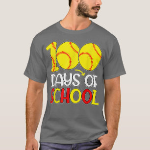 Alles Gute zum 100. Schultag 2022 Softball 100 Tag T-Shirt