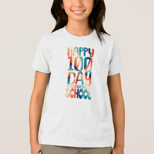 Alles Gute zum 100. Schultag Mädchen wieder zur Sc Tri-Blend Shirt