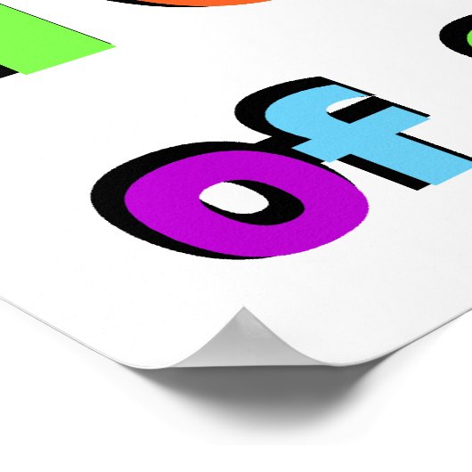 Alles Gute zum 100. Schultag Poster (Ecke)