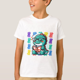 Alles Gute zum 100. Schultag Rainbow Dino für Smar T-Shirt